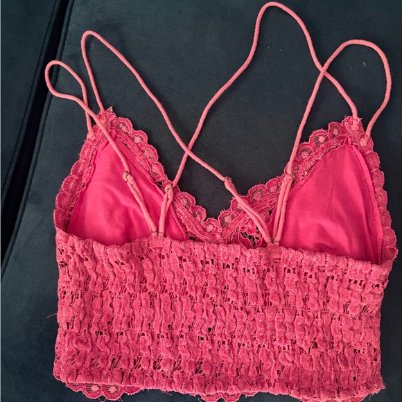Free People Celine Magenta Lace Bralette Top - Picture 3 of 3